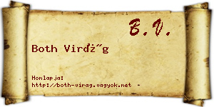 Both Virág névjegykártya